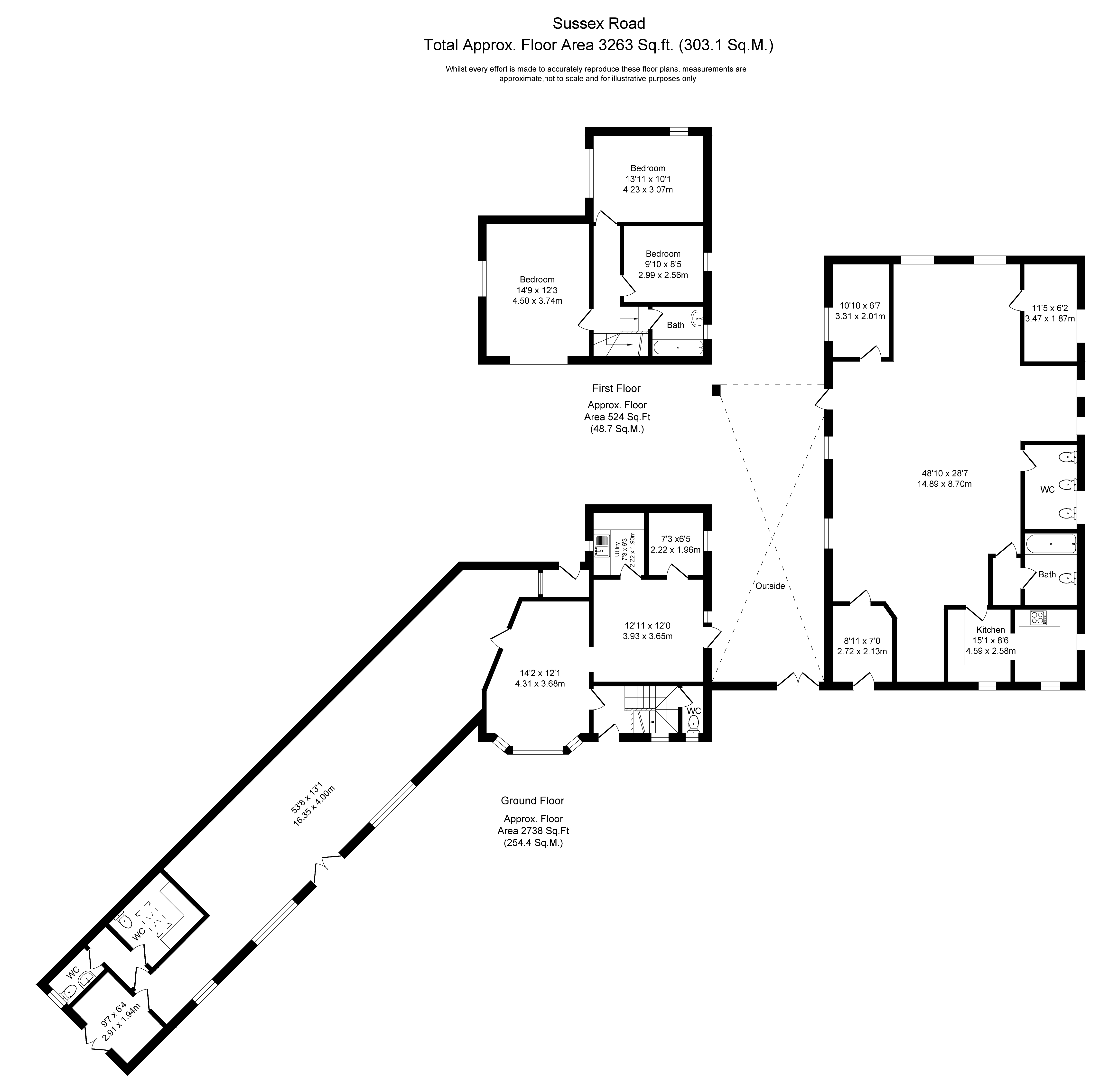 Floorplans For Sussex Road, Southport
