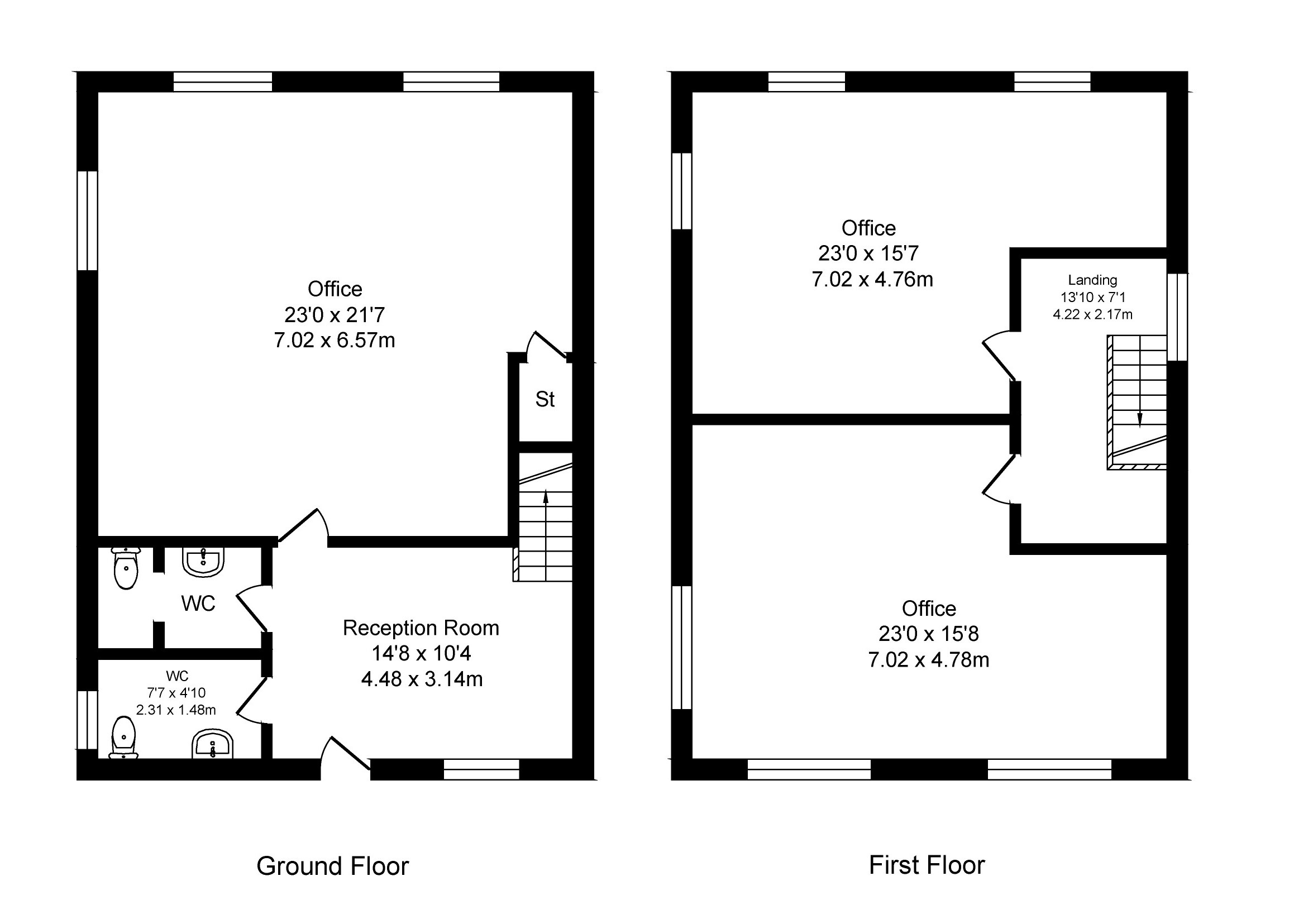 Floorplans For 16a, , & 20a Grimrod Place, Skelmersdale