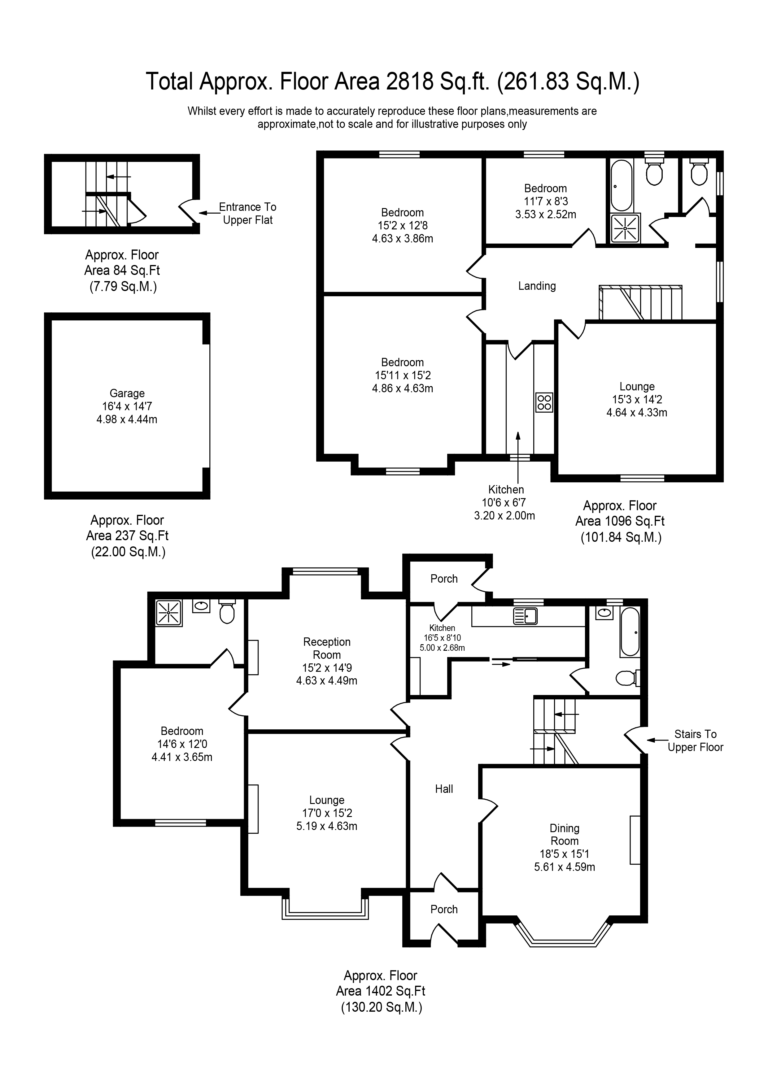 Floorplans For & 95a Cambridge Road, Southport